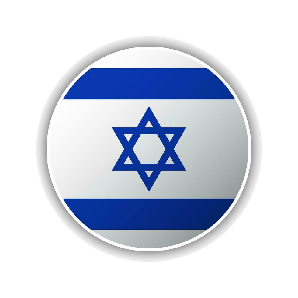 Abstract Circle Israel Flag Icon vector