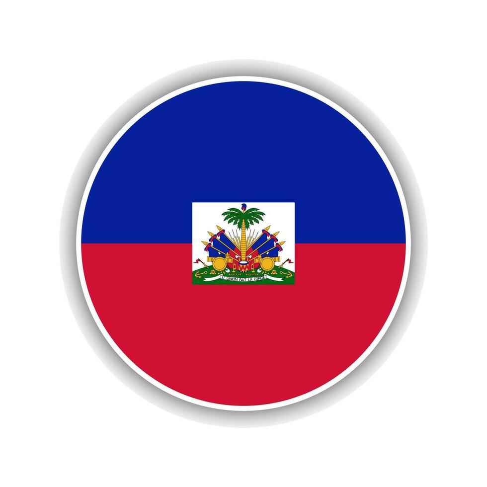 Abstract Circle Haiti Flag Icon vector