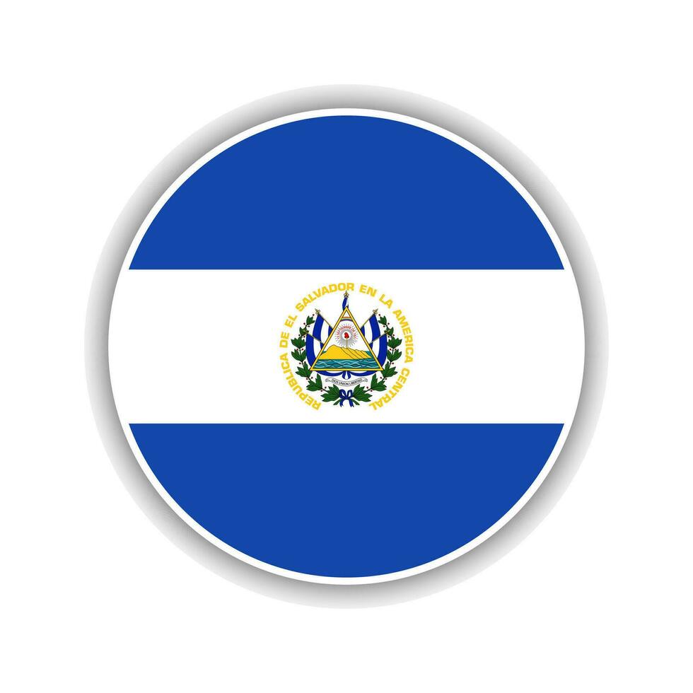 Abstract Circle El Salvador Flag Icon vector