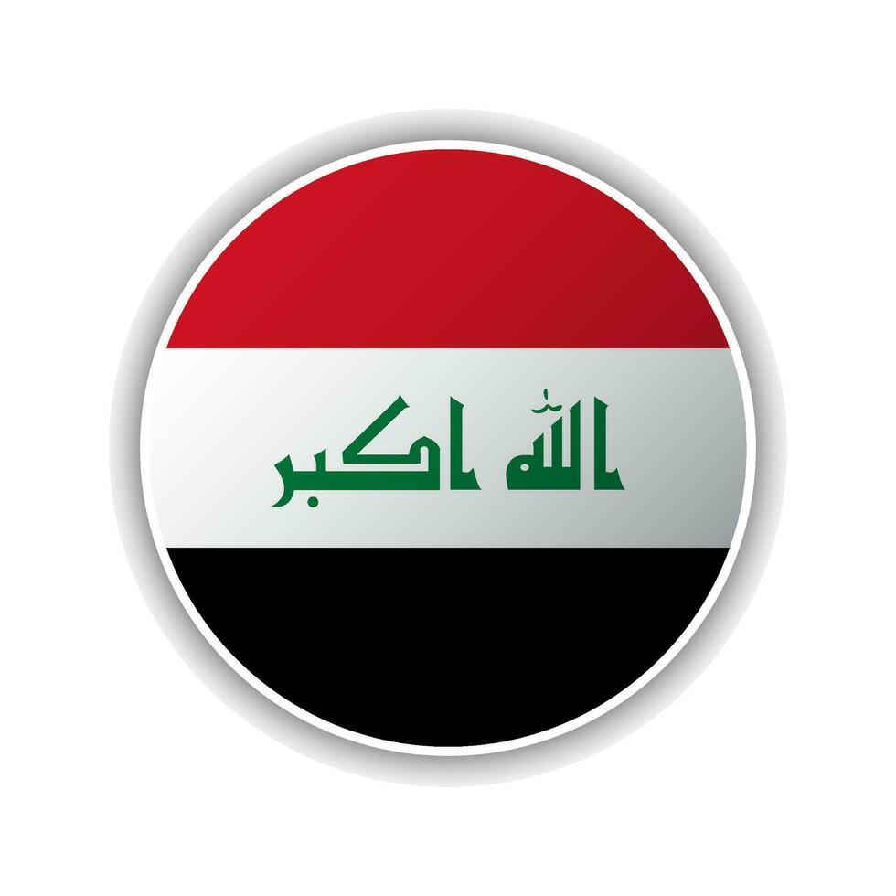 Abstract Circle Iraq Flag Icon vector