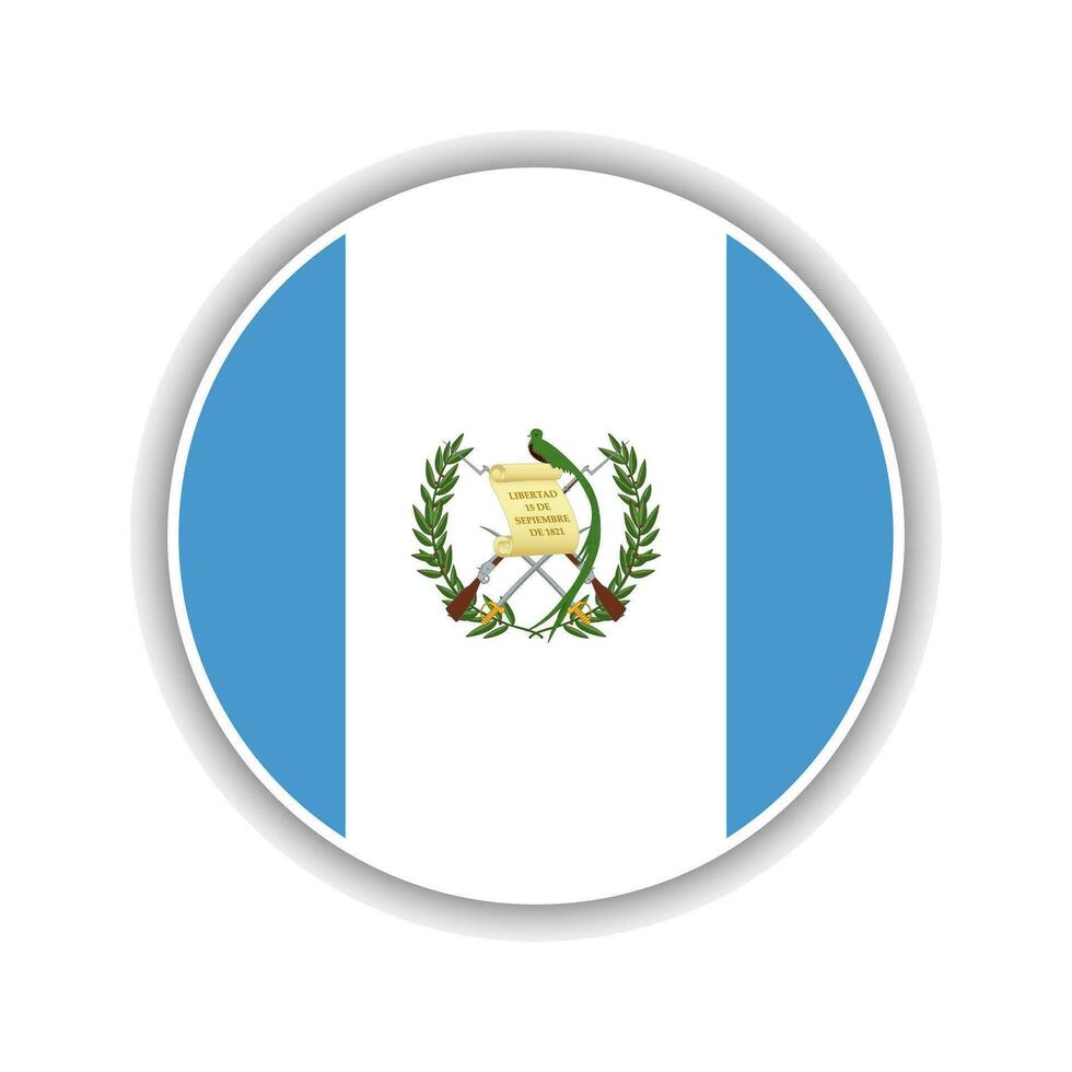 Abstract Circle Guatemala Flag Icon vector