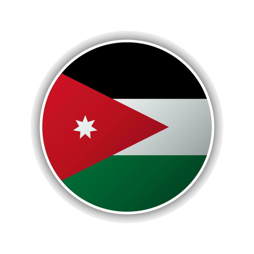 Abstract Circle Jordan Flag Icon vector