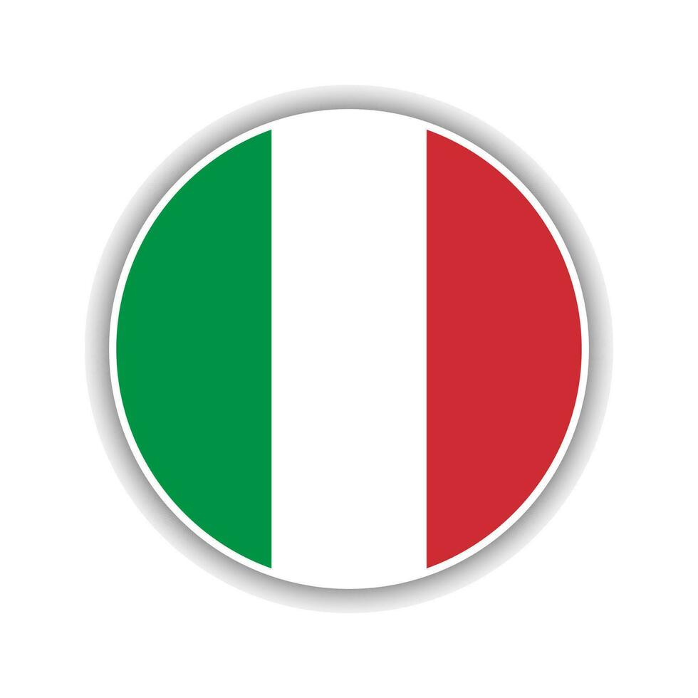 Abstract Circle Italy Flag Icon vector