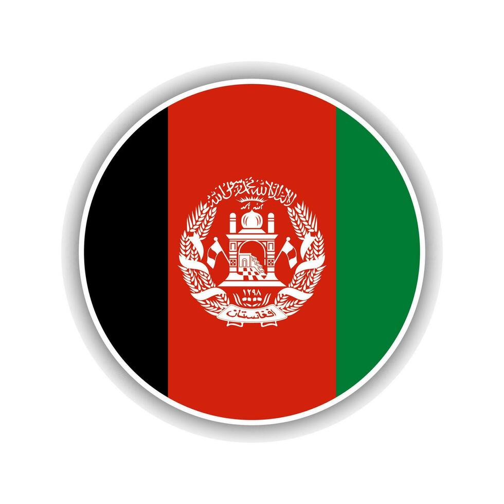 Abstract Circle Afghanistan Flag Icon vector