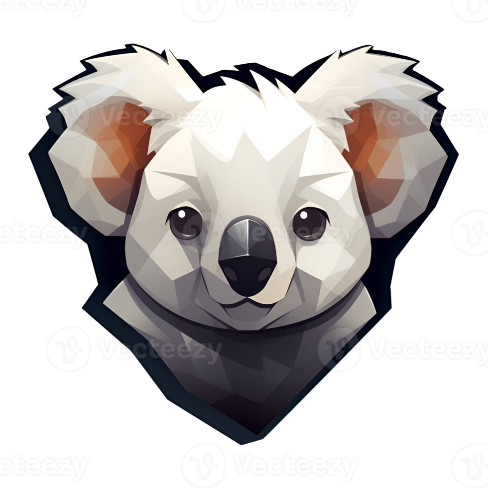 Koala Cartoon Style Illustration Artistic Style Painting Drawing No Background Perfect for Print on Demand Merchandise AI Generative png