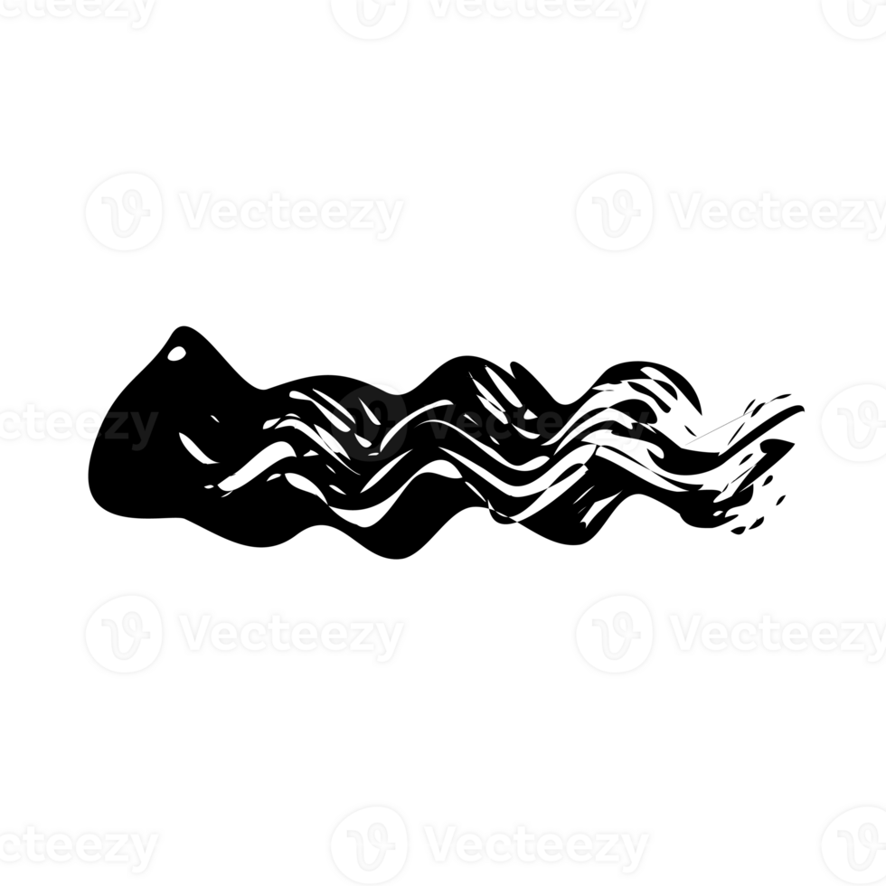black grunge brush stroke ink png