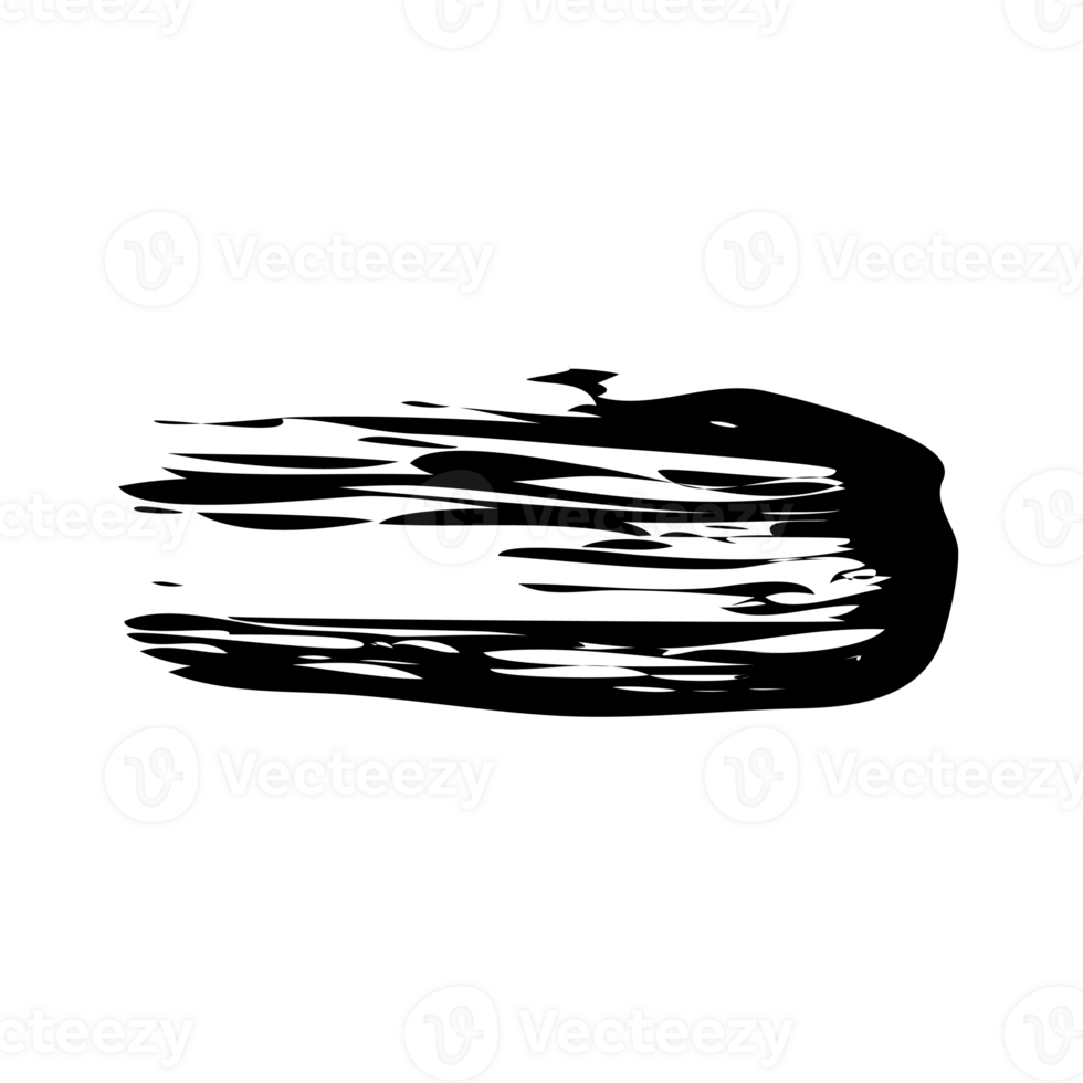 black grunge brush stroke ink png