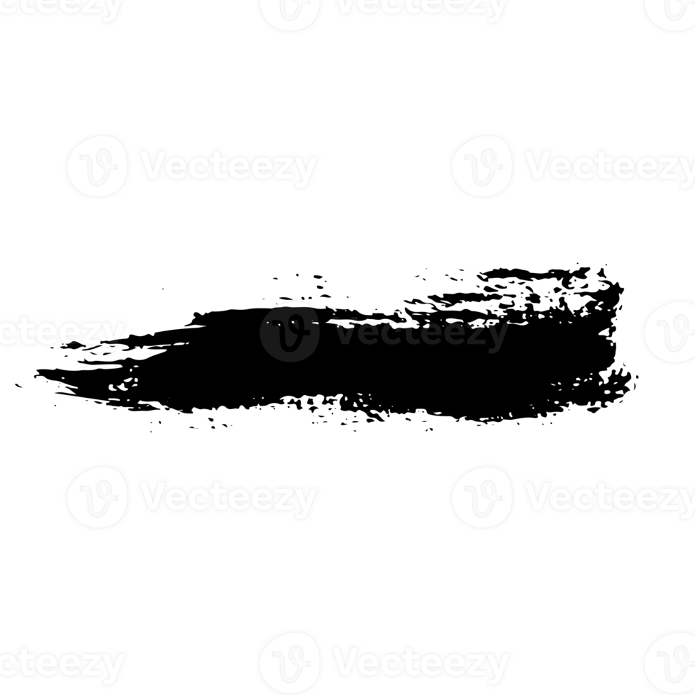 black grunge brush stroke ink png