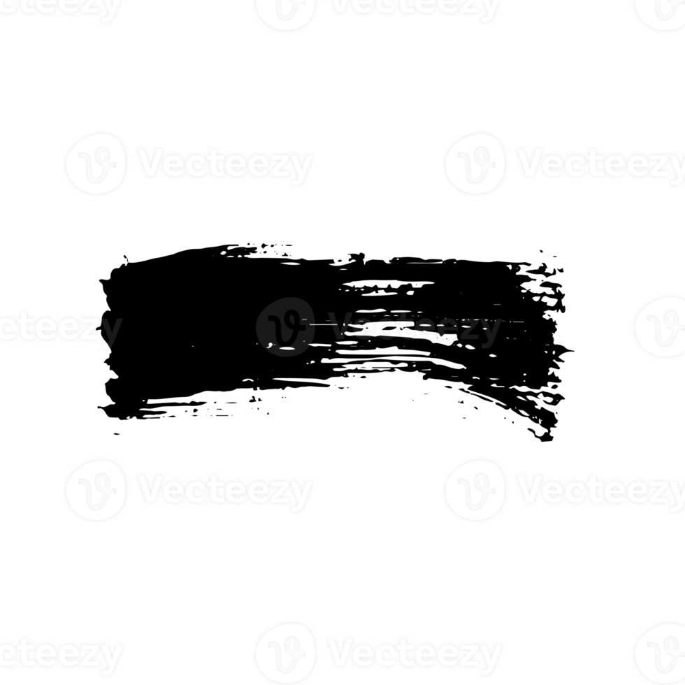 black grunge brush stroke ink png