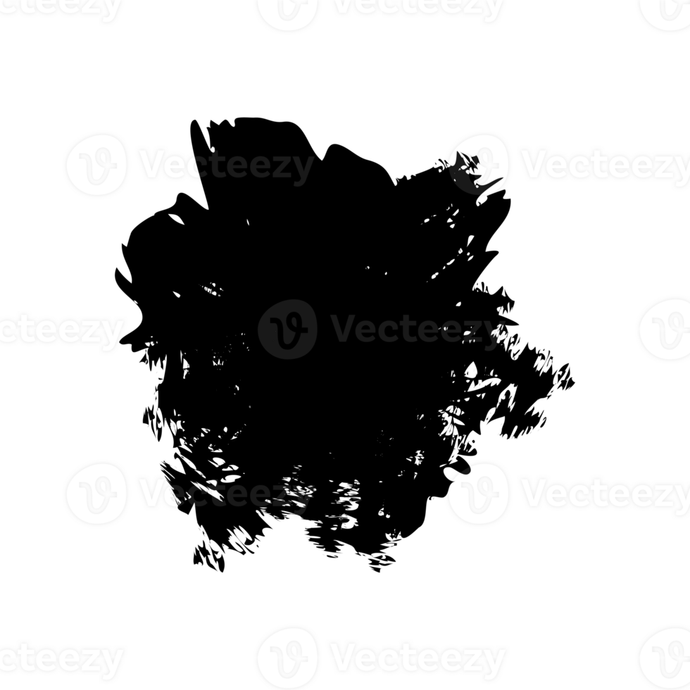 black grunge brush stroke ink png