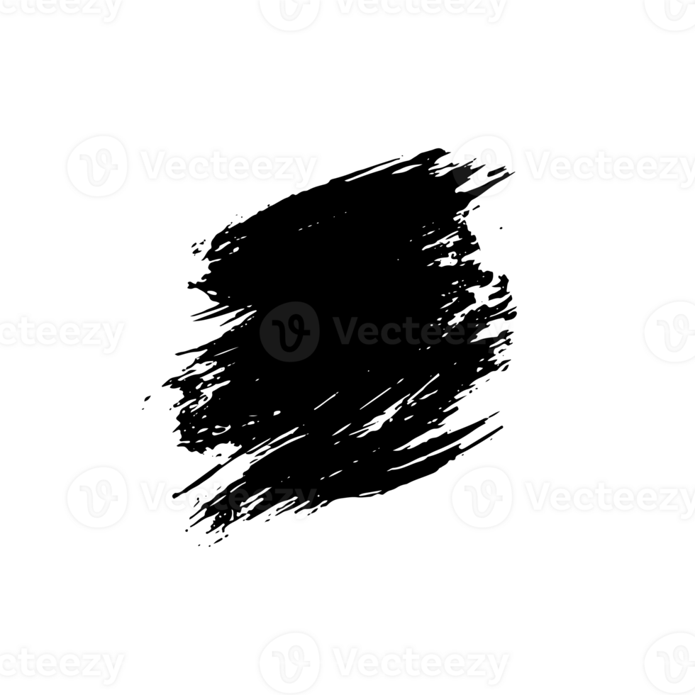 black grunge brush stroke ink png