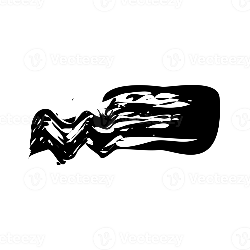 black grunge brush stroke ink png