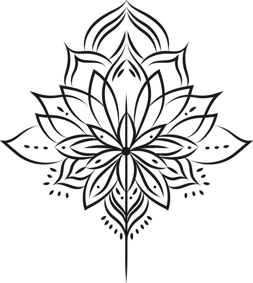 tatuaje tribal de la flor vector