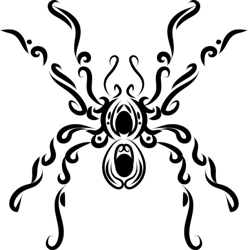 tribal araña tatuaje vector