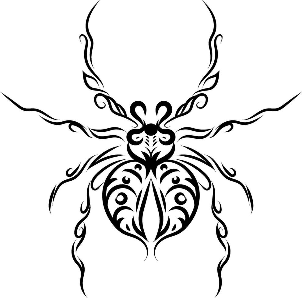 frio araña tatuaje vector