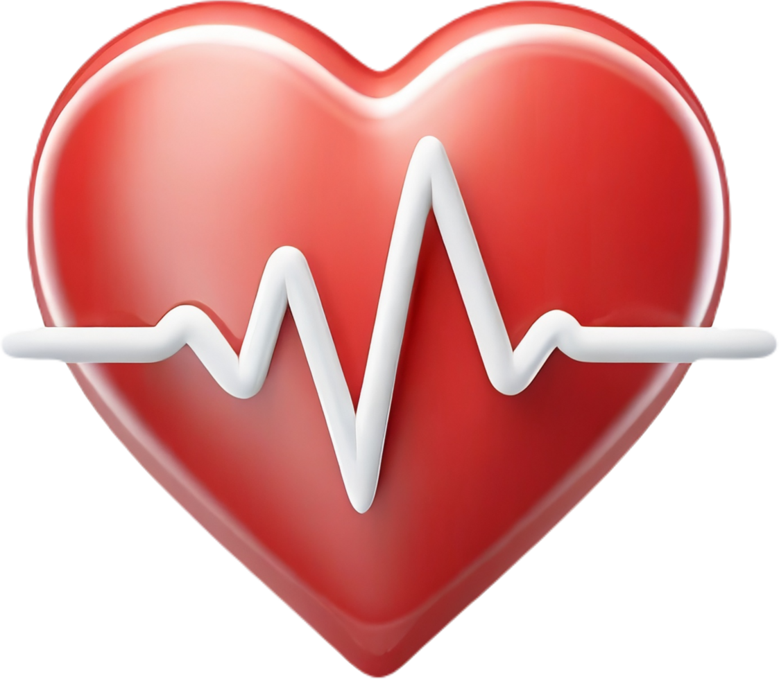 heart and heartbeat. AI Generated png