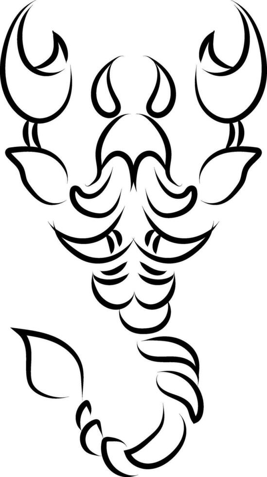 tribal escorpión tatuaje vector