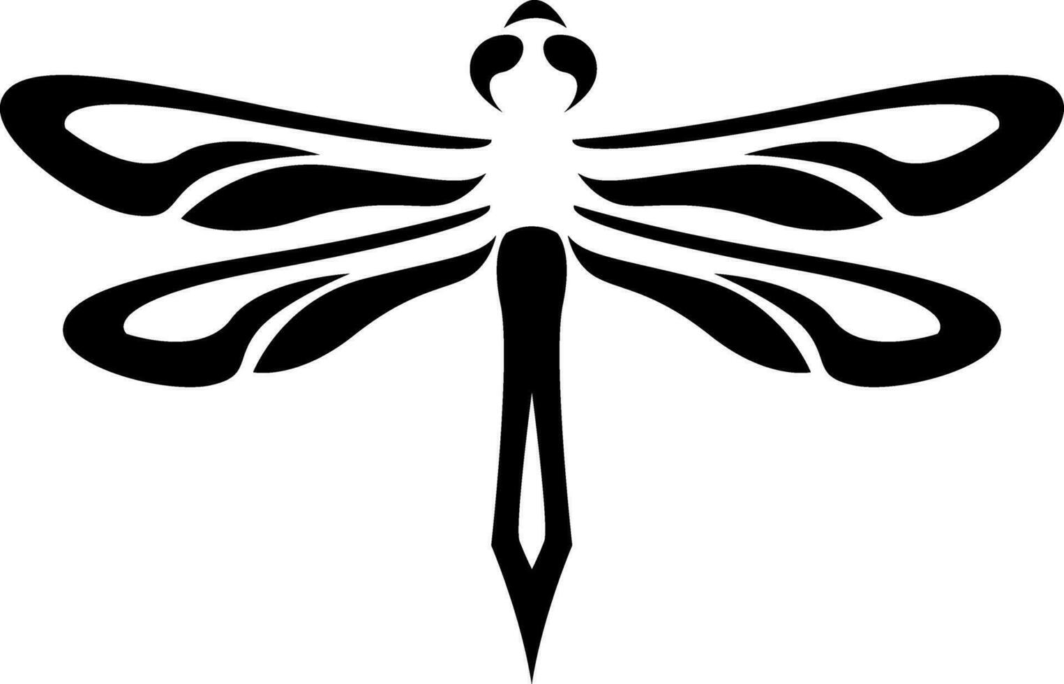 Dragonfly tribal tattoo vector