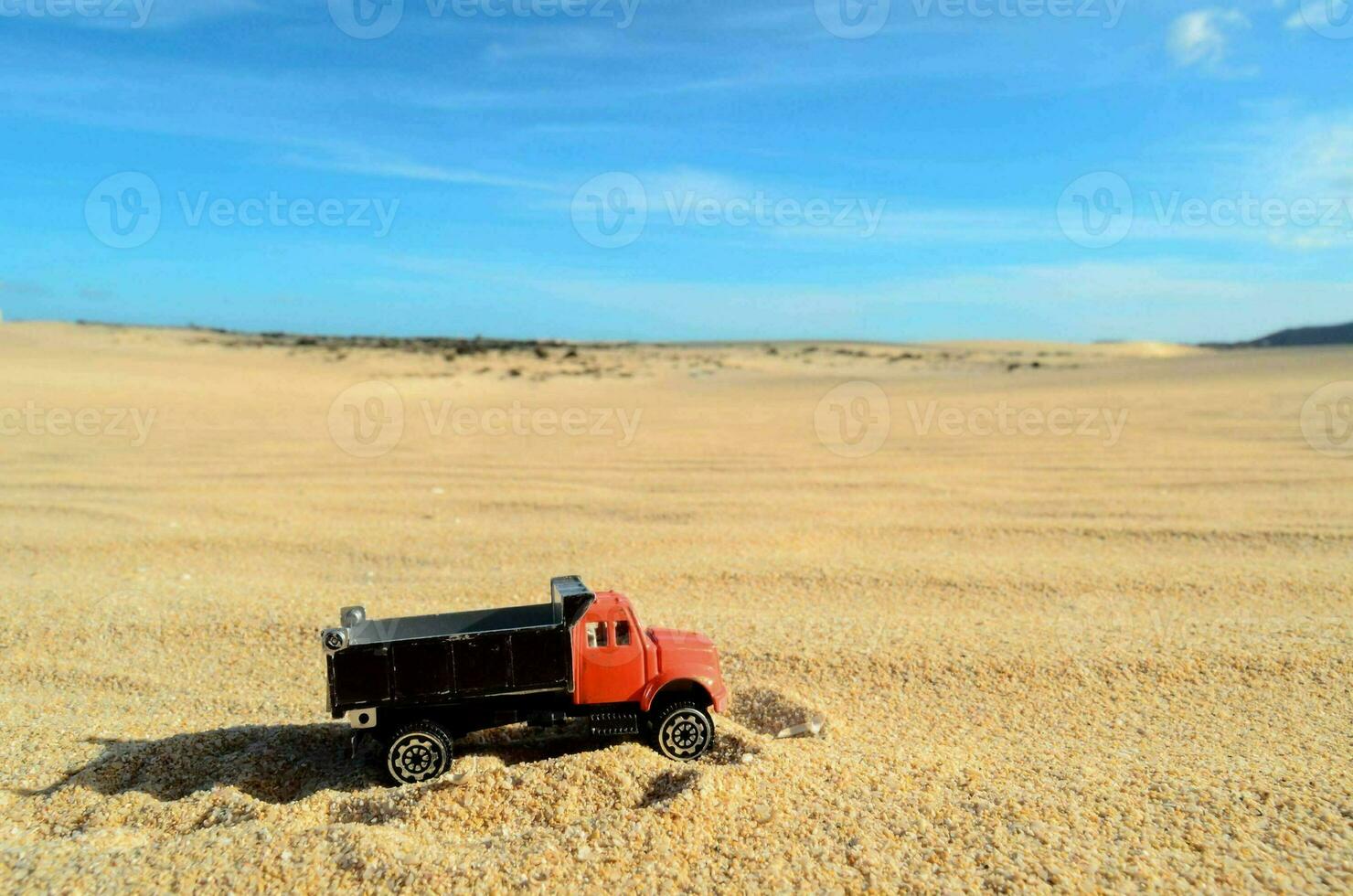 toy truck in the desert photo