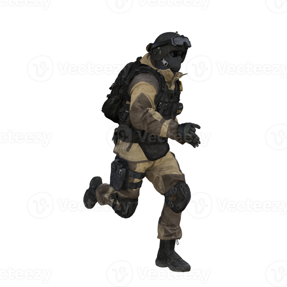 a soldier in a military uniform and helmet png