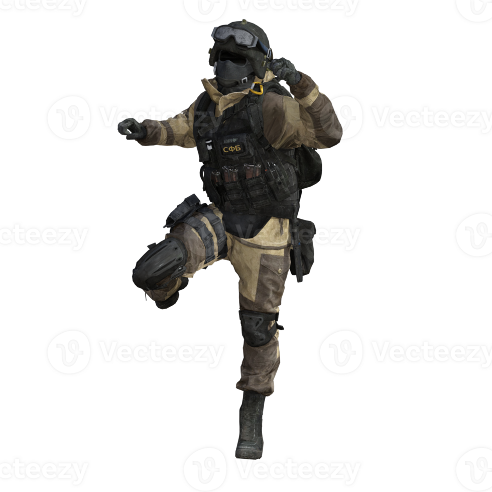 a soldier in a military uniform and helmet png