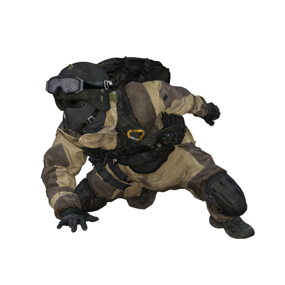 a soldier in a military uniform and helmet png