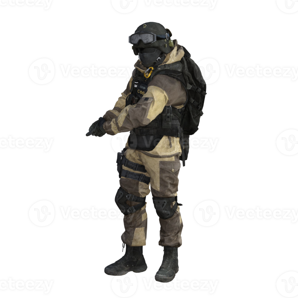 a soldier in a military uniform and helmet png