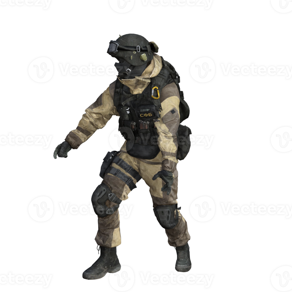 a soldier in a military uniform and helmet png
