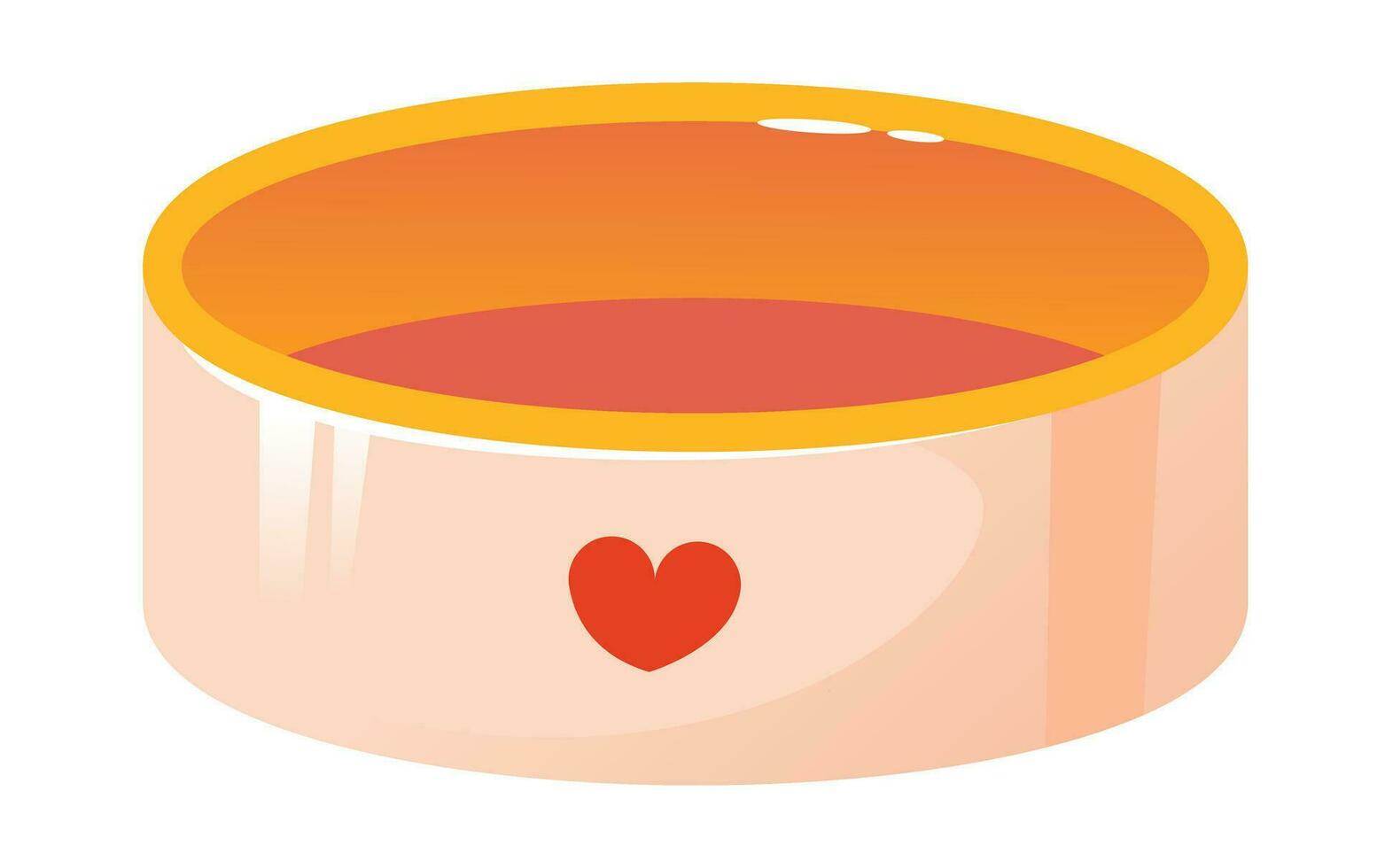 Pet food bowl. A bowl for dogs and cats. Cartoon vector illustration