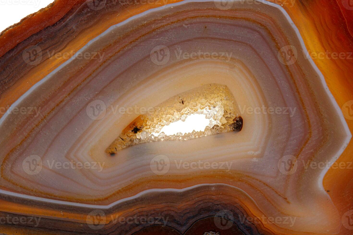 macro mineral stone agate on a white background photo