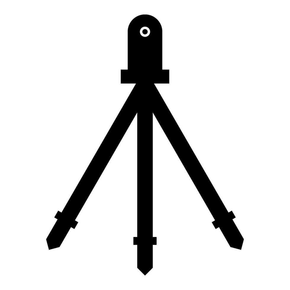 Laser level tool measure building on tripod engineering equipment device for builder construction tool icon black color vector illustration image flat style