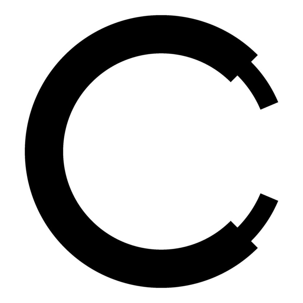 Rope line hawser cable electric circle shape for car icon black color vector illustration image flat style