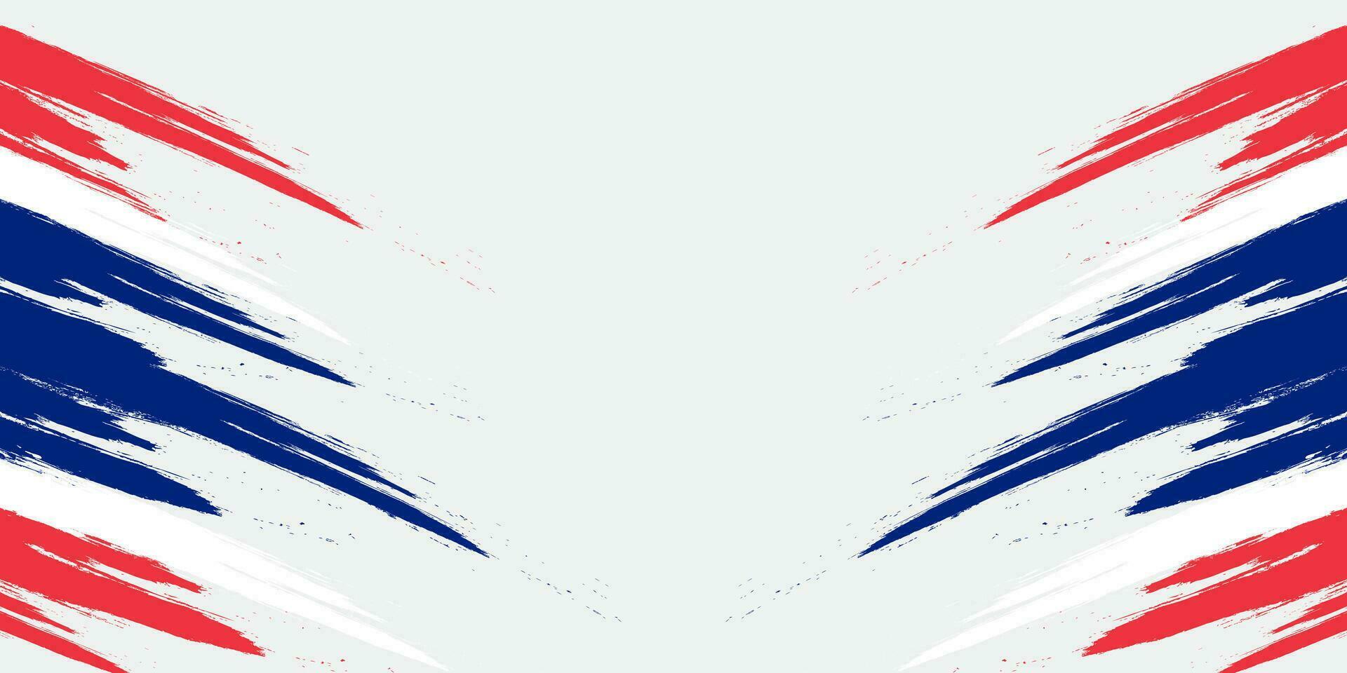 Thailand Flag Brushstroke Concept on White Background. Thailand Symbol, Template for Banner, Promotion, Design and Poster, Business, Vector illustration