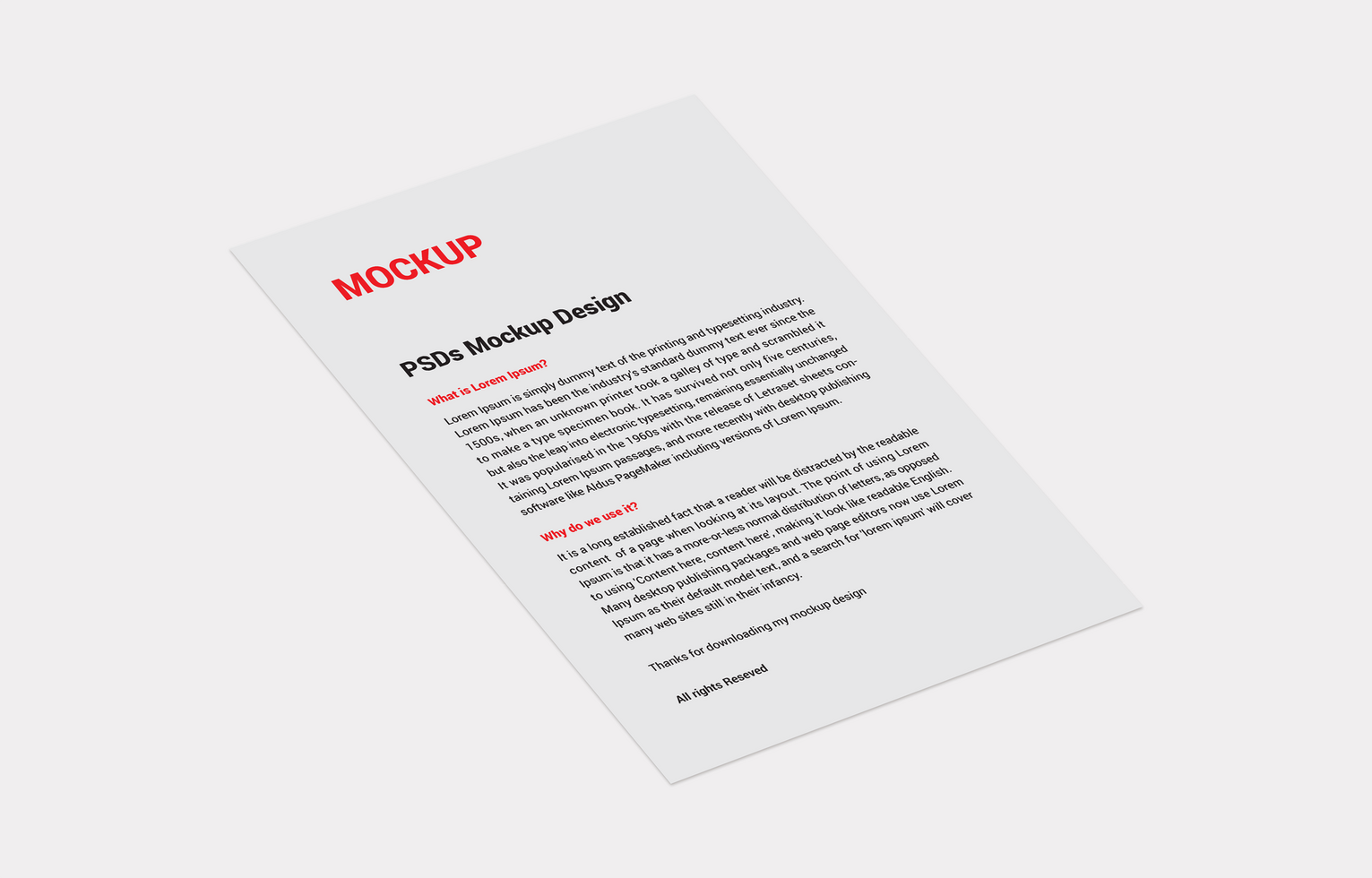 Professional Letterhead, Flyer, Fax Cover, Invoice, Note Paper free PSD file for Presentation
