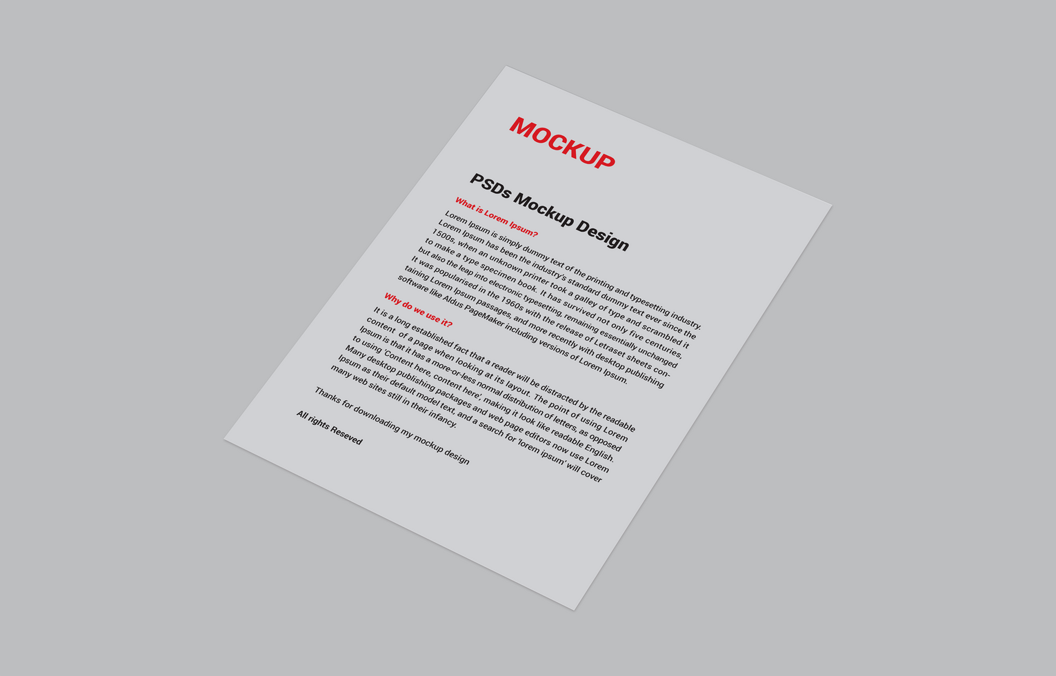 Professional Letterhead, Flyer, Fax Cover, Invoice, Note Paper free PSD file for Presentation