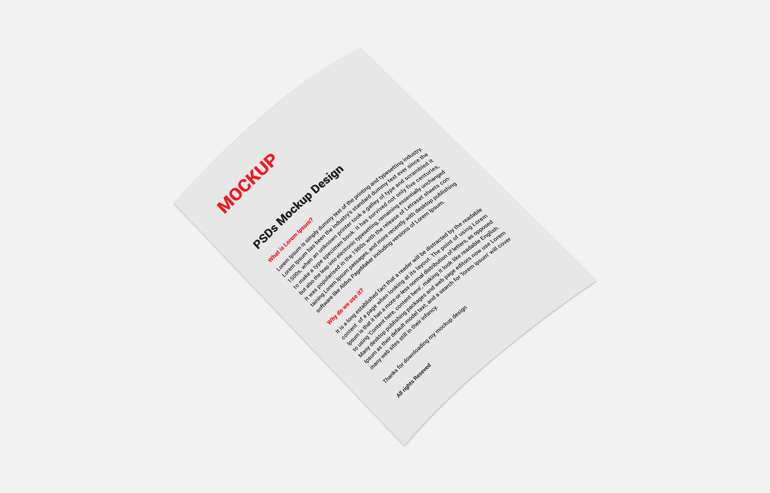 Professional Letterhead, Flyer, Fax Cover, Invoice, Note Paper free PSD file for Presentation
