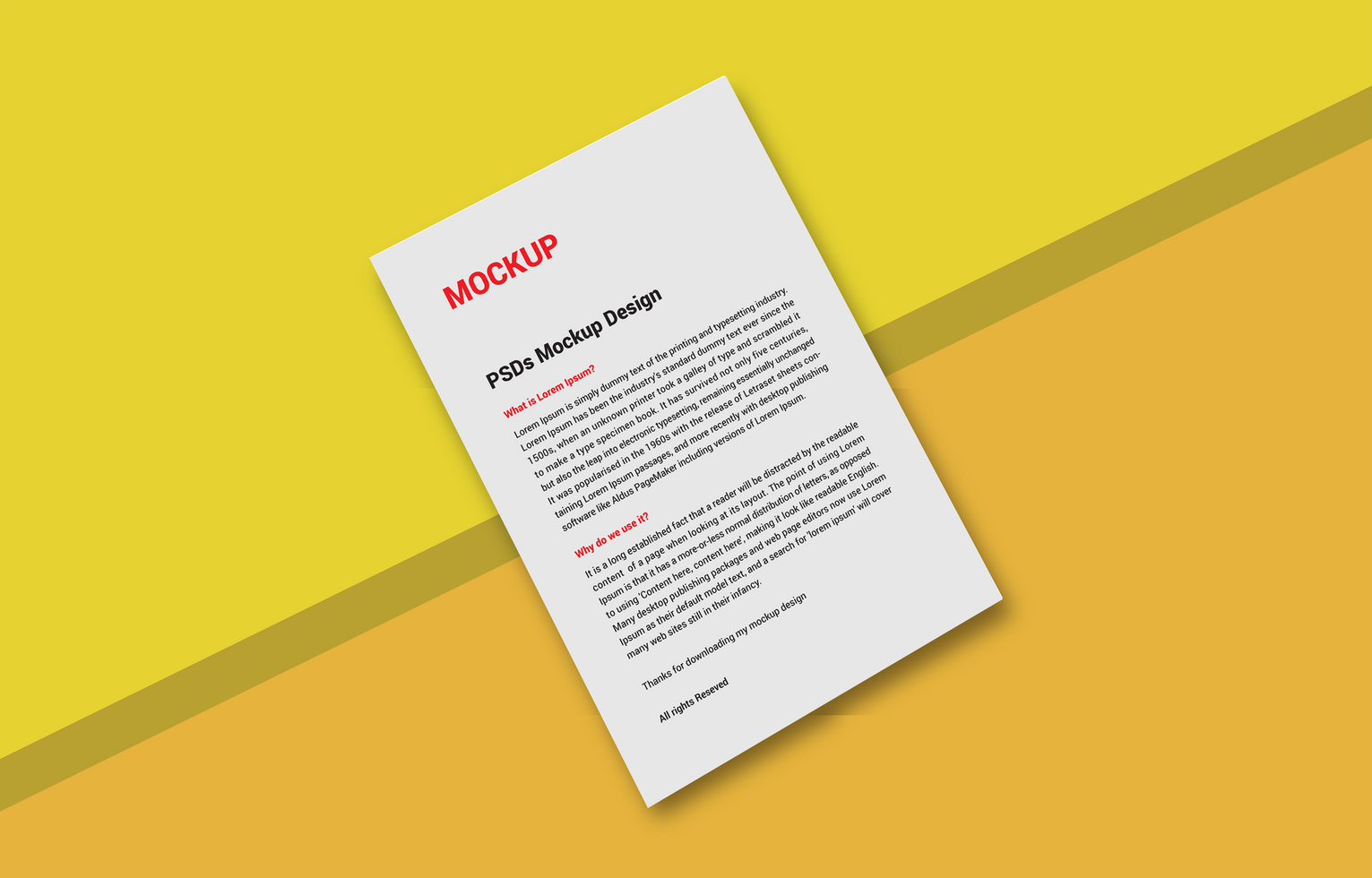 Professional Letterhead, Flyer, Fax Cover, Invoice, Note Paper free PSD file for Presentation