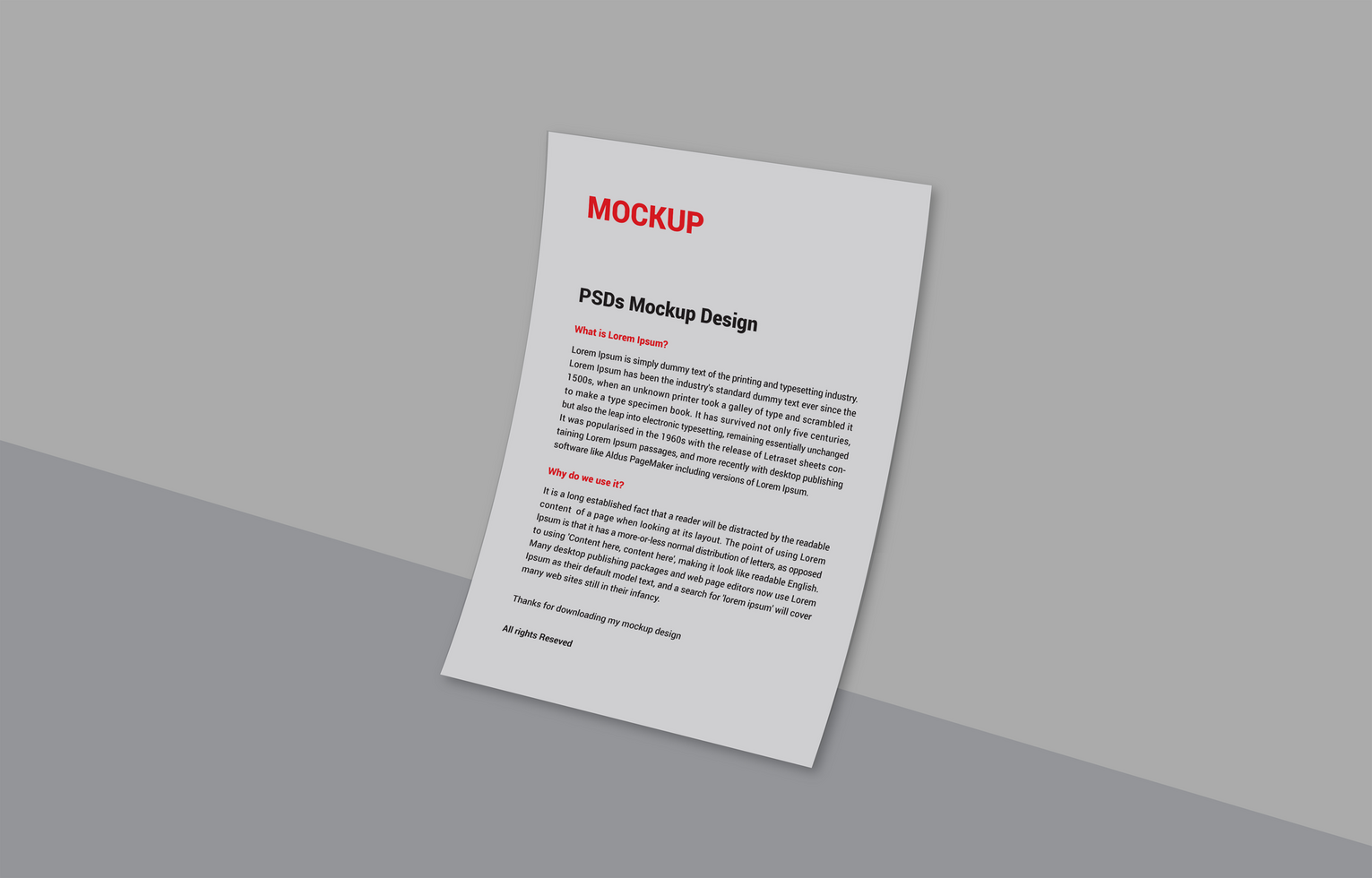 Professional Letterhead, Flyer, Fax Cover, Invoice, Note Paper free PSD file for Presentation