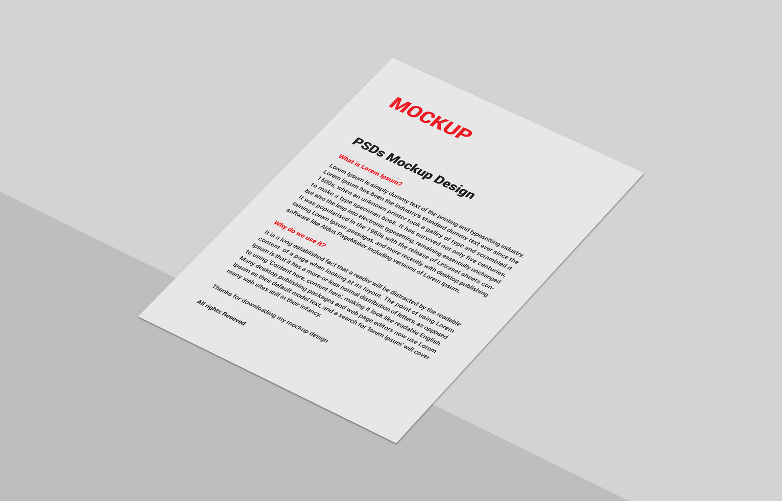 Professional Letterhead, Flyer, Fax Cover, Invoice, Note Paper free PSD file for Presentation