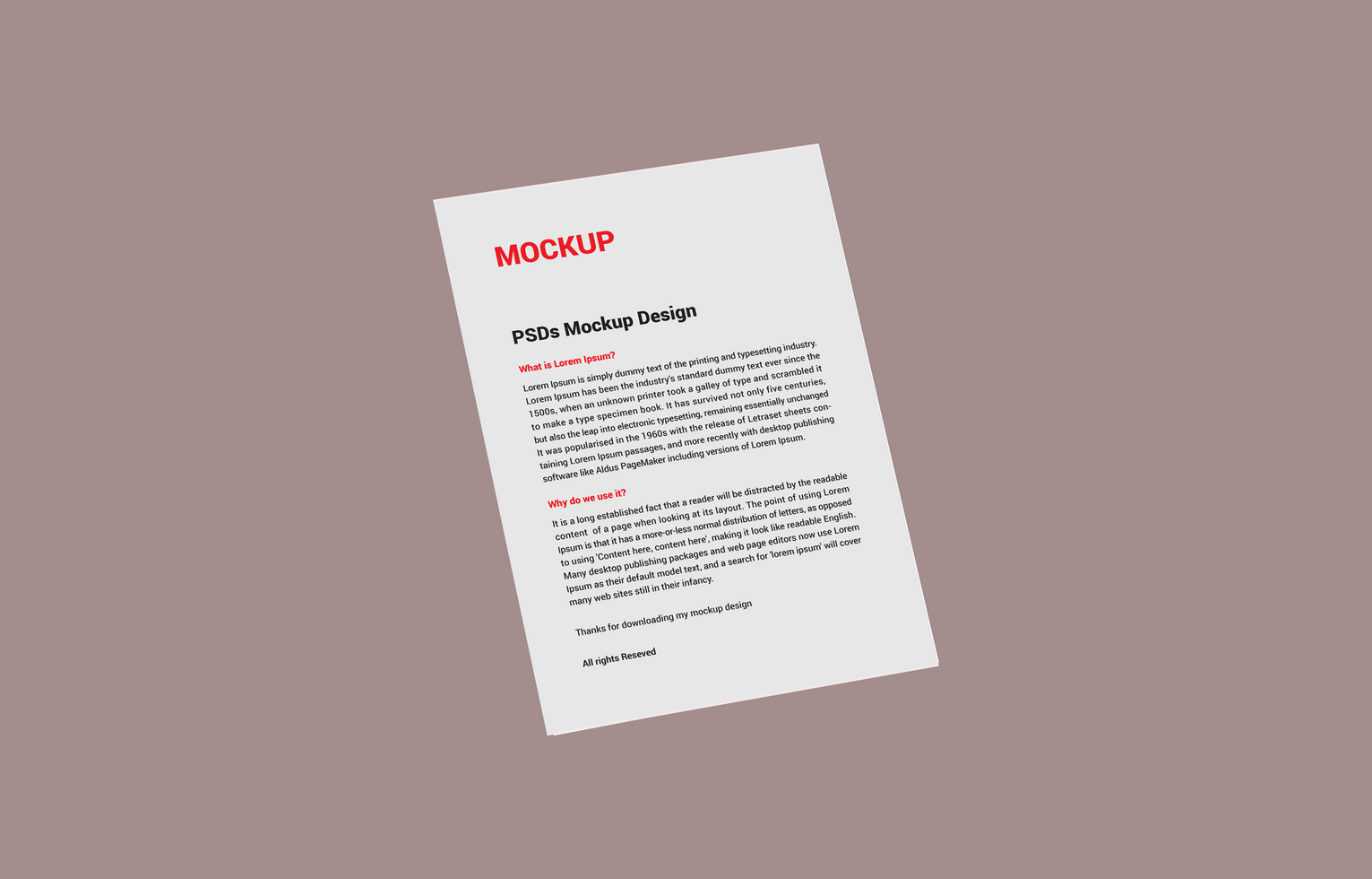Professional Letterhead, Flyer, Fax Cover, Invoice, Note Paper free PSD file for Presentation