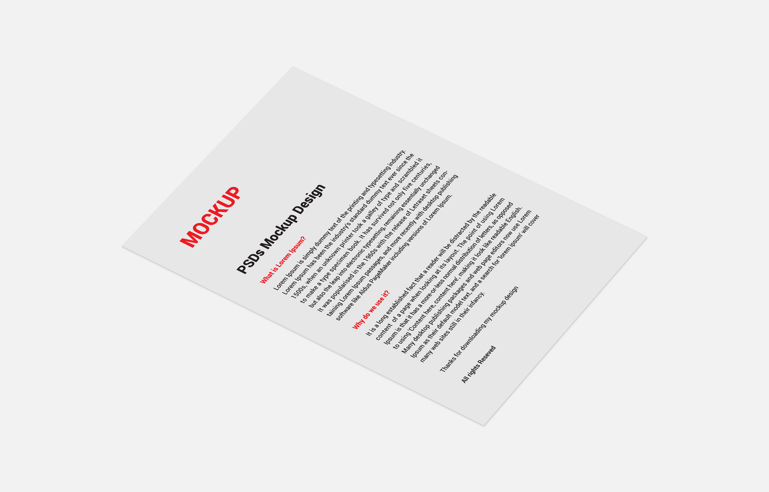 Professional Letterhead, Flyer, Fax Cover, Invoice, Note Paper free PSD file for Presentation
