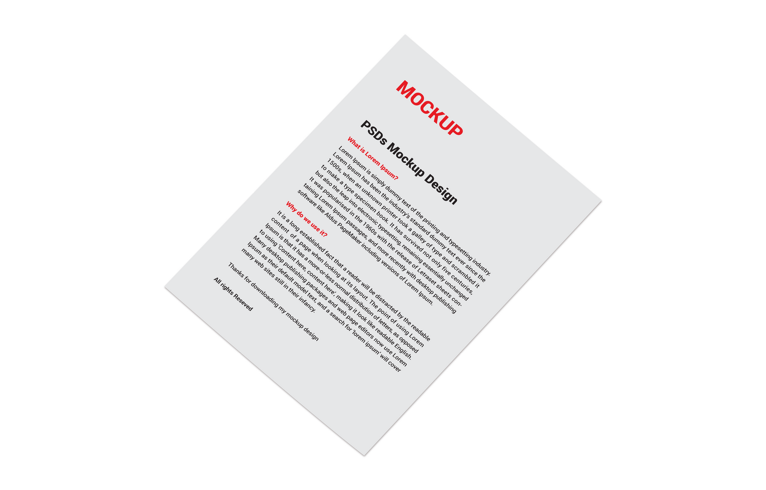 Professional Letterhead, Flyer, Fax Cover, Invoice, Note Paper free PSD file for Presentation