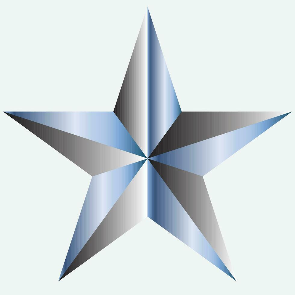 Golden Star - 3d render vector