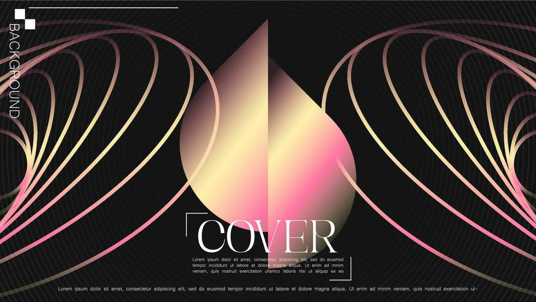 Wallpaper background gold gradient leaf abstract creative cover page design. Vector illustration. luxurious and simplicity style