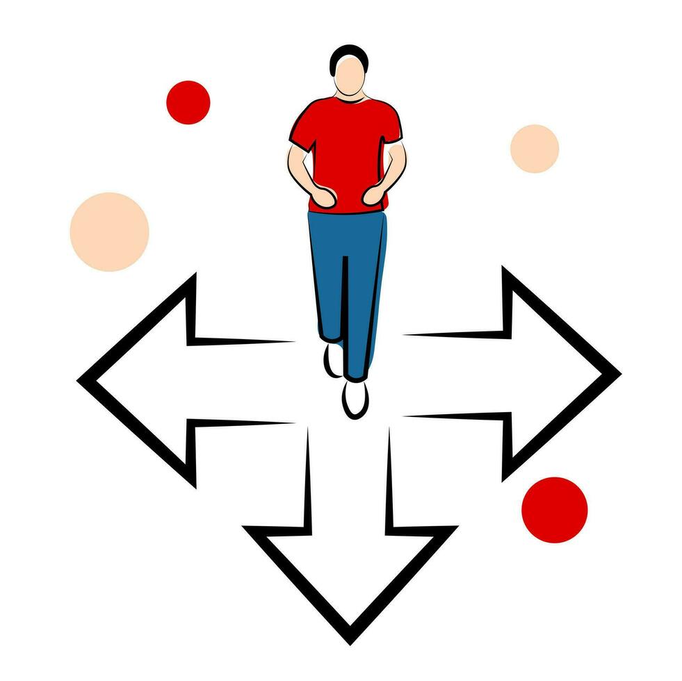 A person chooses a life path vector