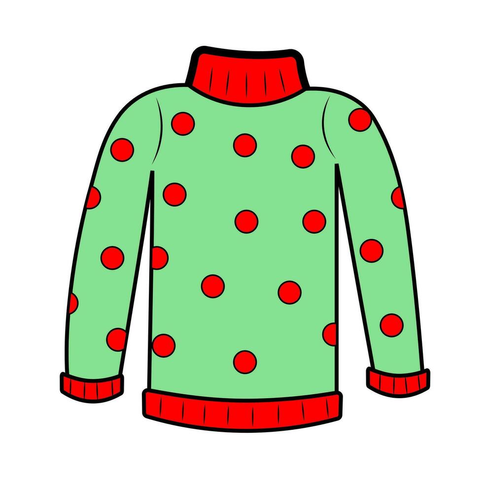 Warm sweater on a white background vector