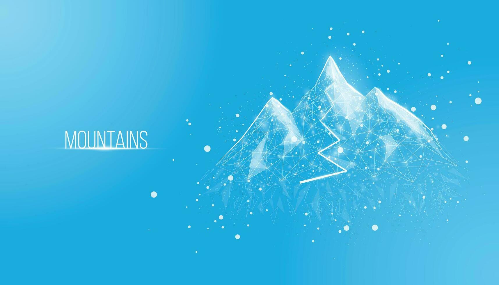 Mountains. Mountain path. Success business startup, innovation, growth, travel, freedom concept. Polygonal wireframe vector illustration.