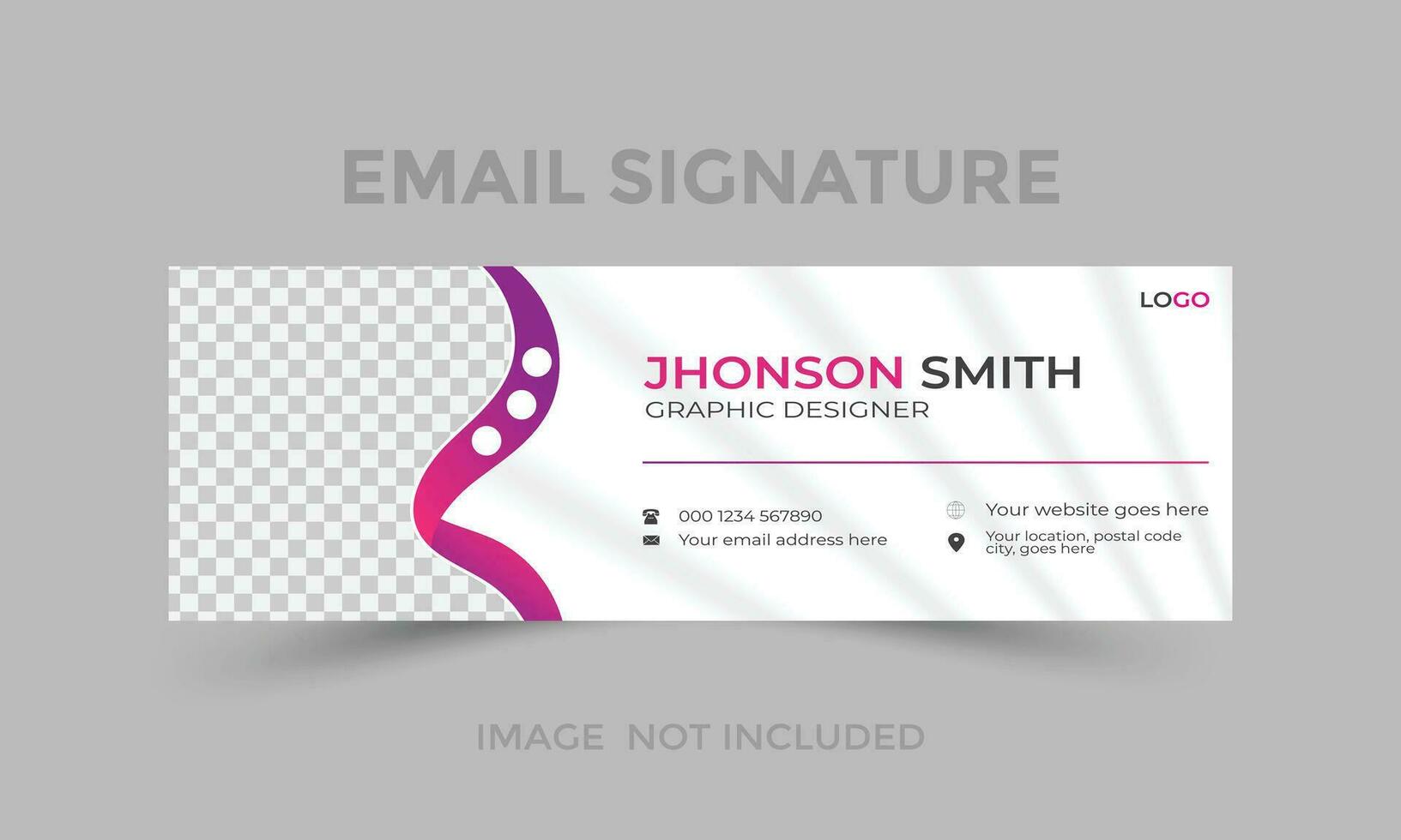 Business email signature template design vector