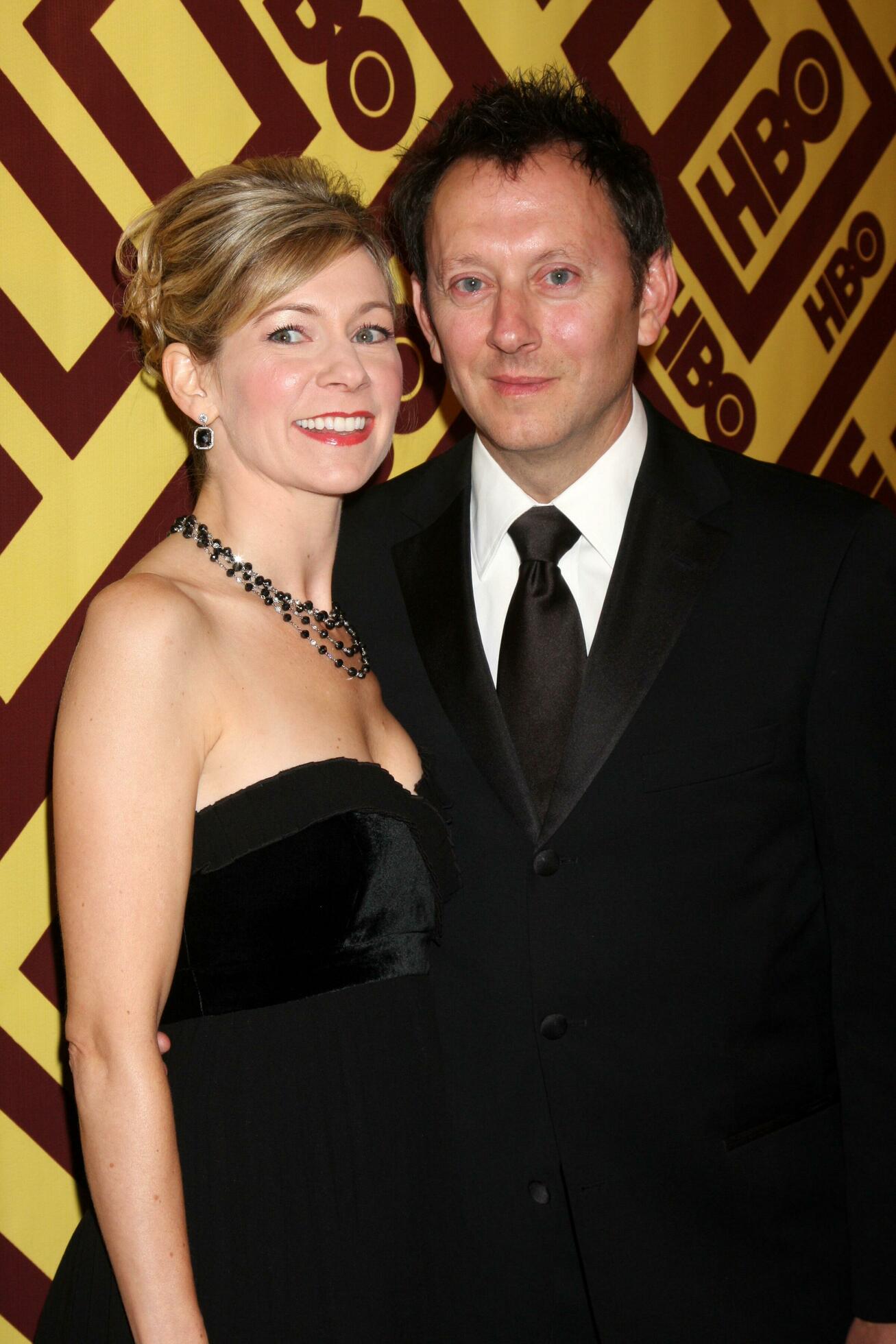 Carrie Preston Husband Michael Emerson arriving at the HBO Post Golden