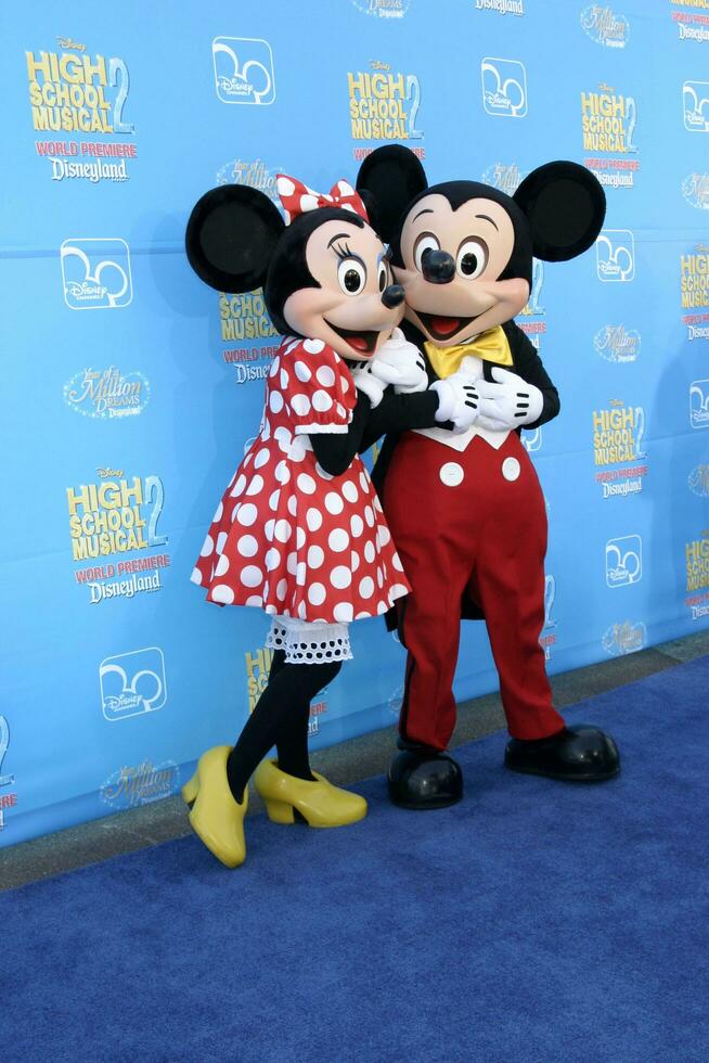 Mickey Mouse  Minnie Mouse High School Musical 2 Premiere AMC Theaters  Downtown Disney Anaheim CA Aug 14 2007 2007 photo